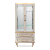 St. Charles Dove Gray Display Cabinet - Ornate Home