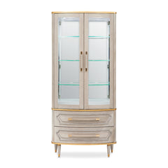 St. Charles Dove Gray Display Cabinet - Ornate Home
