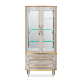 St. Charles Dove Gray Display Cabinet - Ornate Home