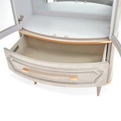 St. Charles Dove Gray Display Cabinet - Ornate Home