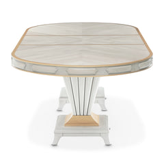 St. Charles Dove Gray Double Pedestal Dining Table - Ornate Home
