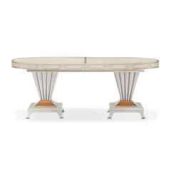 St. Charles Dove Gray Double Pedestal Dining Table - Ornate Home