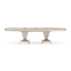 St. Charles Dove Gray Double Pedestal Dining Table - Ornate Home