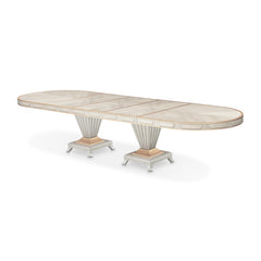 St. Charles Dove Gray Double Pedestal Dining Table - Ornate Home