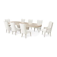 St. Charles Dove Gray Double Pedestal Dining Table - Ornate Home