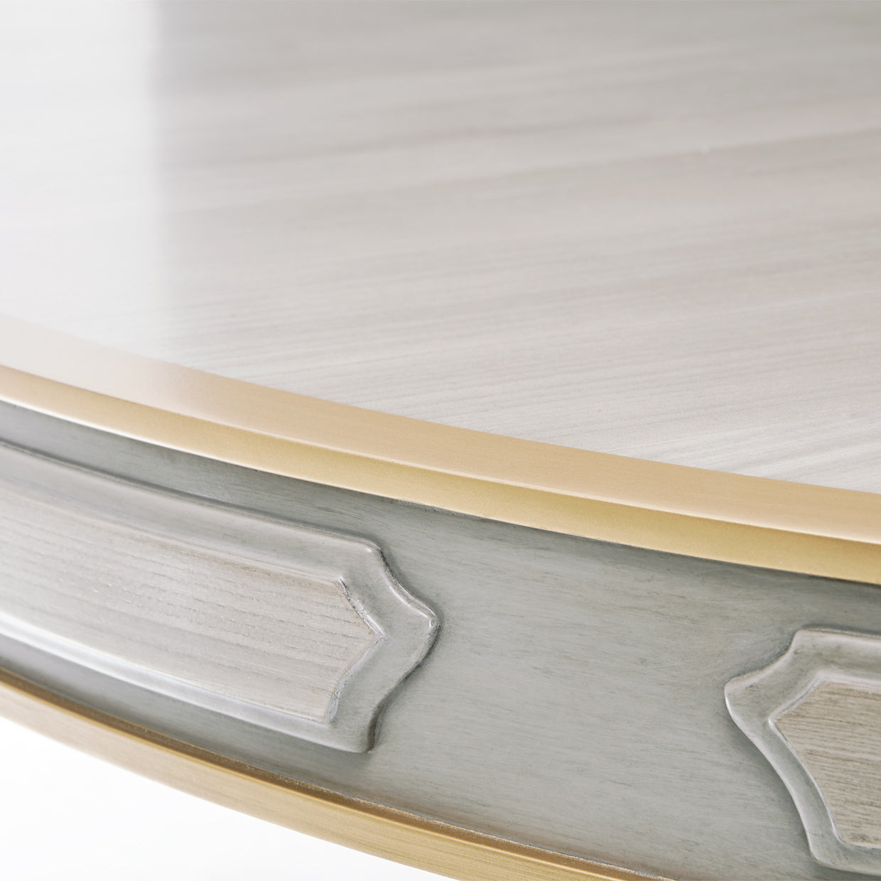 St. Charles Dove Gray Double Pedestal Dining Table - Ornate Home