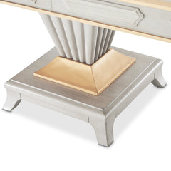 St. Charles Dove Gray Double Pedestal Dining Table - Ornate Home