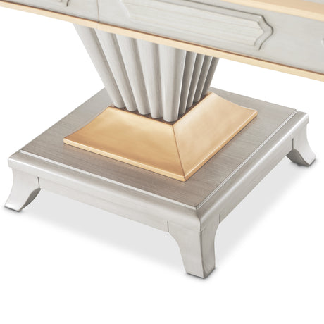 St. Charles Dove Gray Double Pedestal Dining Table - Ornate Home