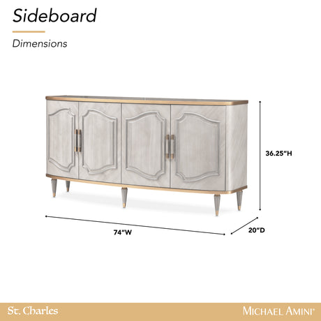 St. Charles Dove Gray Sideboard & Mirror - Ornate Home