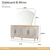 St. Charles Dove Gray Sideboard & Mirror - Ornate Home
