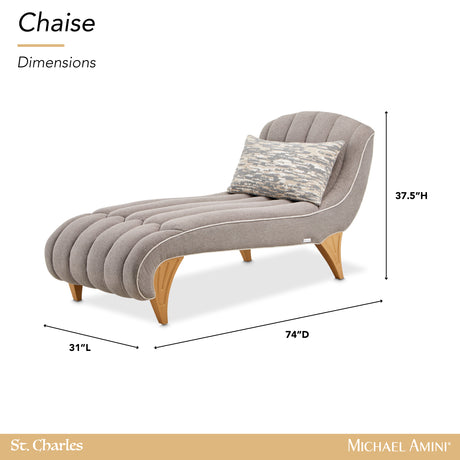St. Charles Dove Gray/Stratus Chaise - Ornate Home