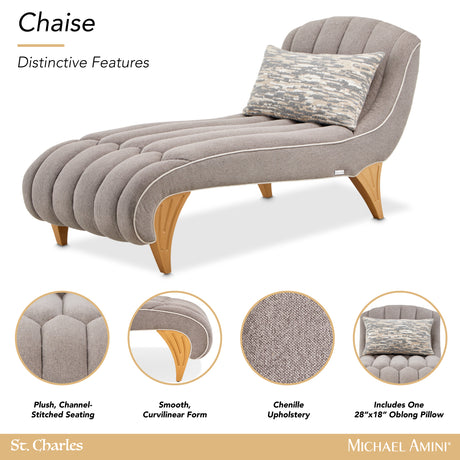 St. Charles Dove Gray/Stratus Chaise - Ornate Home
