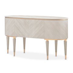 St. Charles Dove Gray Vanity Desk & Mirror - Ornate Home