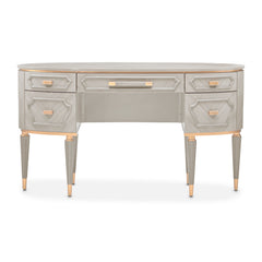 St. Charles Dove Gray Vanity Desk & Mirror - Ornate Home