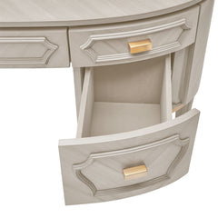 St. Charles Dove Gray Vanity Desk & Mirror - Ornate Home