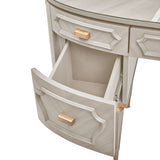 St. Charles Dove Gray Vanity Desk with Mirror & Chair - Ornate Home