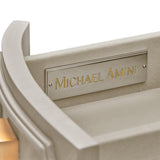 St. Charles Dove Gray Vanity Desk with Mirror & Chair - Ornate Home