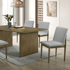 St Gallen Natural Tone & Light Gray Dining Room Set / 7pc - Ornate Home