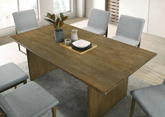 St Gallen Natural Tone & Light Gray Dining Room Set / 7pc - Ornate Home