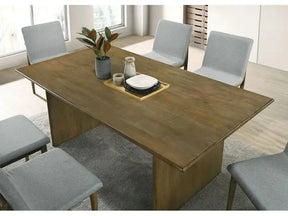 St Gallen Natural Tone & Light Gray Dining Table - Ornate Home