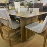 St Gallen Natural Tone & Light Gray Dining Table - Ornate Home