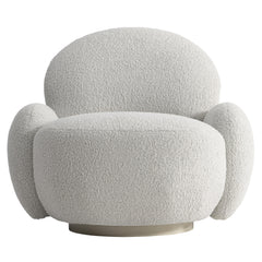 St. Jean Greige/Grey Fabric Swivel Chair - Ornate Home