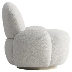 St. Jean Greige/Grey Fabric Swivel Chair - Ornate Home
