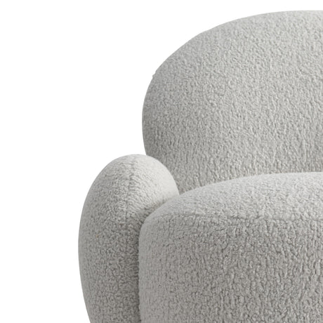 St. Jean Greige/Grey Fabric Swivel Chair - Ornate Home