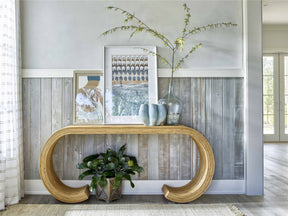 St Lucia Natural Rattan Console - Ornate Home