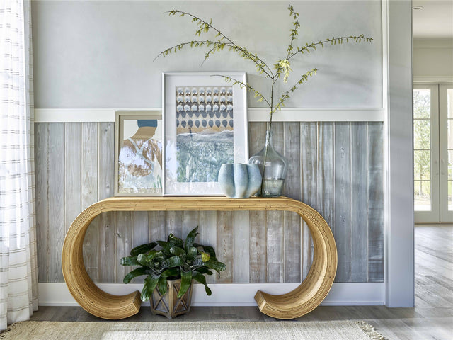 St Lucia Natural Rattan Console - Ornate Home