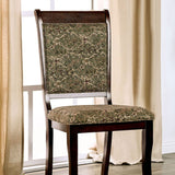 St. Nicholas Antique Cherry/Beige Side Chair (Set of 2) - Ornate Home