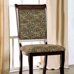 St. Nicholas Antique Cherry/Beige Side Chair (Set of 2) - Ornate Home