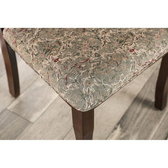 St. Nicholas Antique Cherry/Beige Side Chair (Set of 2) - Ornate Home