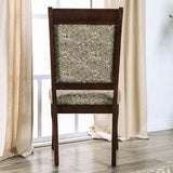 St. Nicholas Antique Cherry/Beige Side Chair (Set of 2) - Ornate Home
