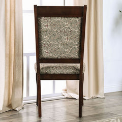 St. Nicholas Antique Cherry/Beige Side Chair (Set of 2) - Ornate Home