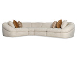 St. Tropez White/Cream Fabric Sectional - Ornate Home