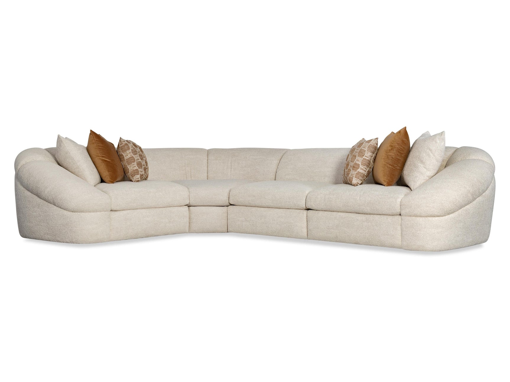 St. Tropez White/Cream Fabric Sectional - Ornate Home