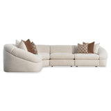St. Tropez White/Cream Fabric Sectional - Ornate Home