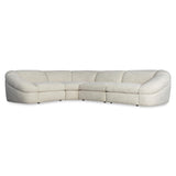 St. Tropez White/Cream Fabric Sectional - Ornate Home