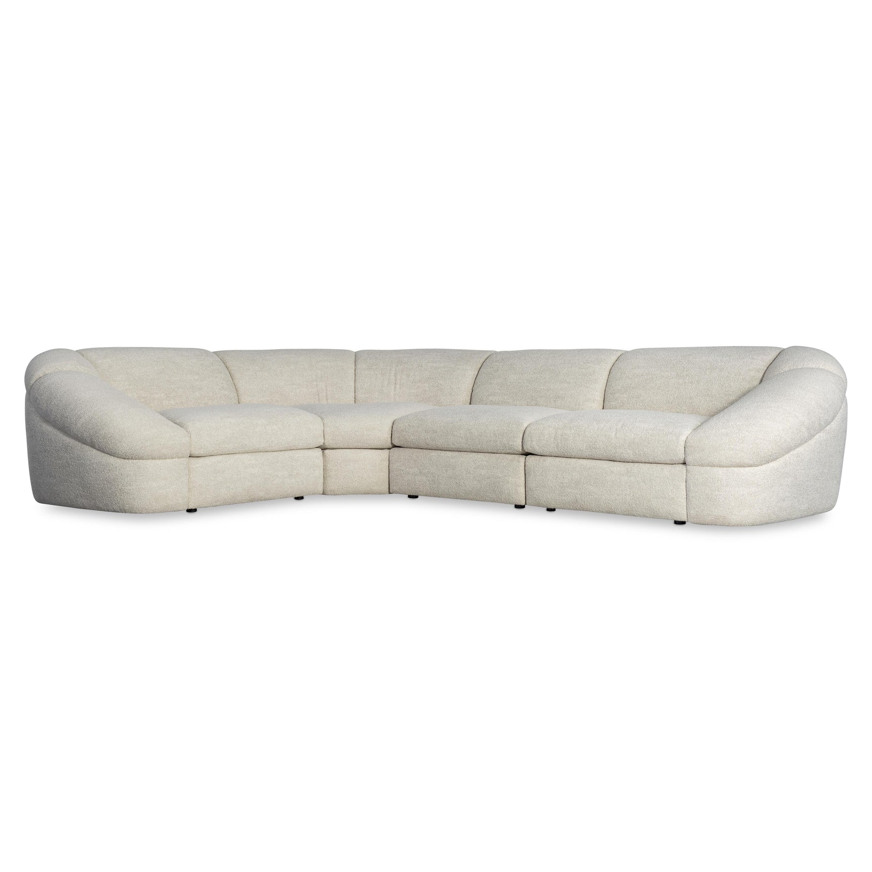 St. Tropez White/Cream Fabric Sectional - Ornate Home