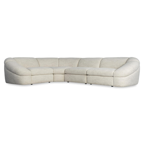 St. Tropez White/Cream Fabric Sectional - Ornate Home