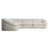 St. Tropez White/Cream Fabric Sectional - Ornate Home
