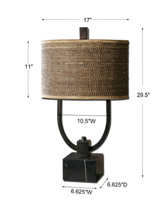 Stabina Black/Bronze/Brown Metal Table Lamp - Ornate Home