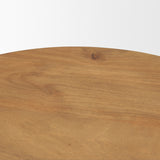 Stack Light Brown Wood Geometric Accent Table