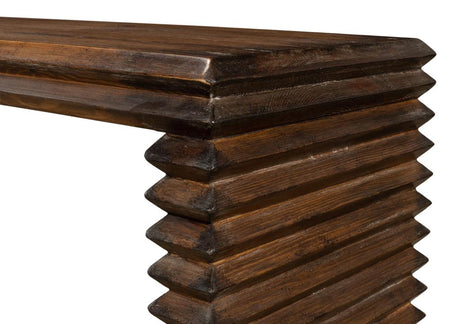Stacked Brown Console Table - Ornate Home