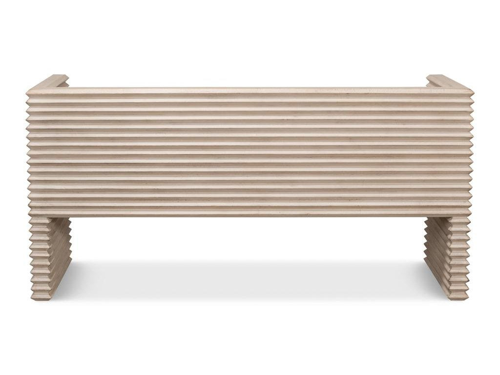 Stacked Grey Bench - Ornate Home