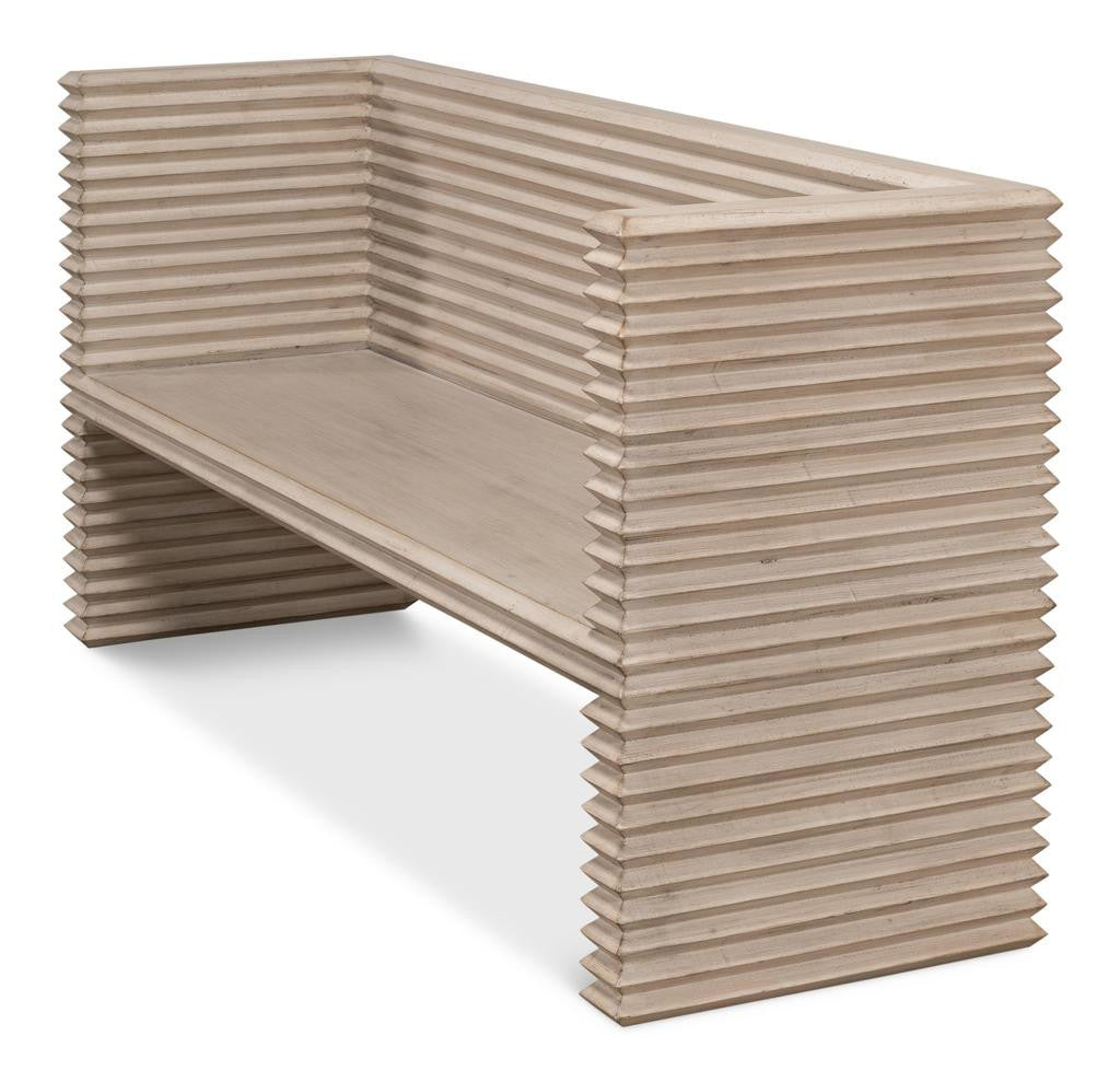 Stacked Grey Bench - Ornate Home