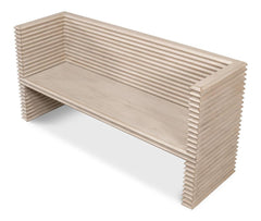 Stacked Grey Bench - Ornate Home