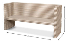 Stacked Grey Bench - Ornate Home
