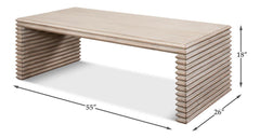 Stacked Grey Cocktail Table - Ornate Home